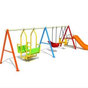 6-person swing set with slide