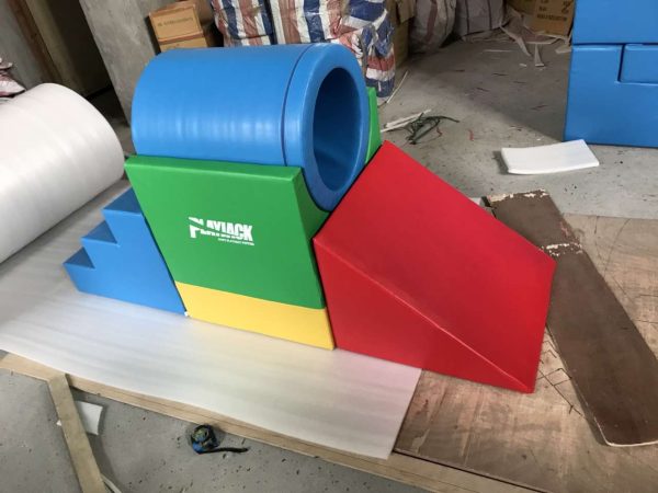 Drilling hole slide combination soft play for kids