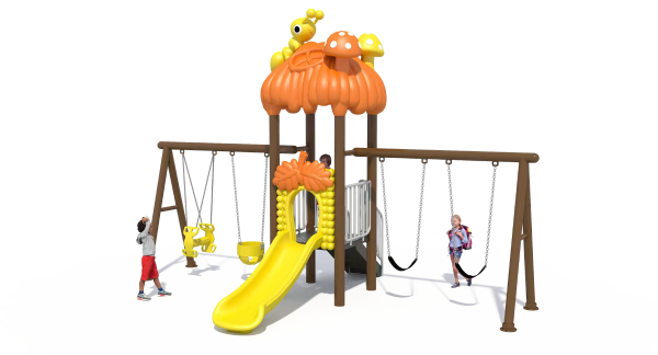 New design slide with swing outdoor playground for kids