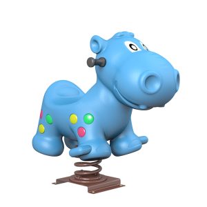 Blue hippopotamus Rocking horse for kids